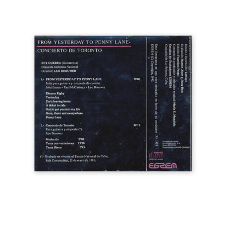 Brouwer, Leo. From Yesterday to Penny Lane / Concierto de toronto CD - Image 2