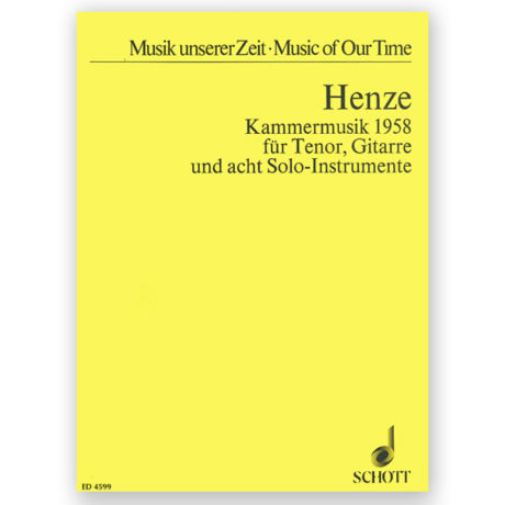 Henze, Hans Werner. Kammermusik 1958