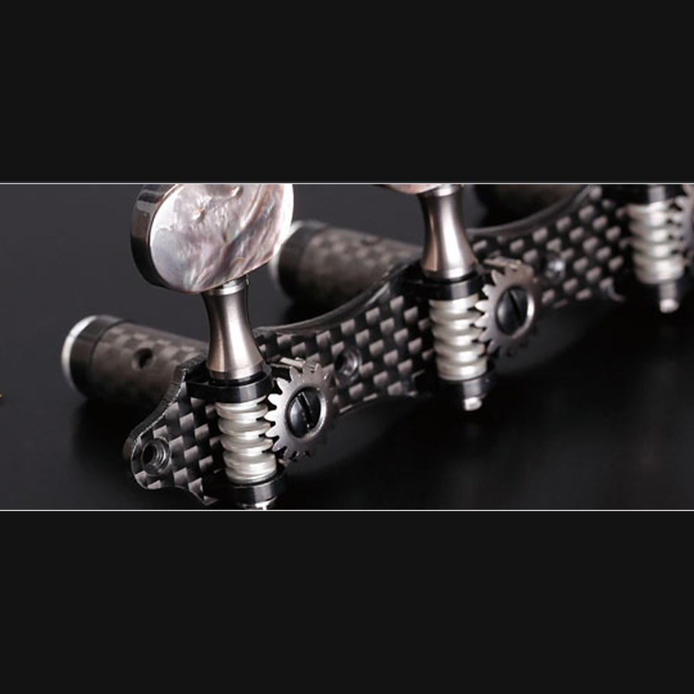 Gotoh KG01CA XCosmo Black Carbon Fiber Classical Guitar Tuners Los