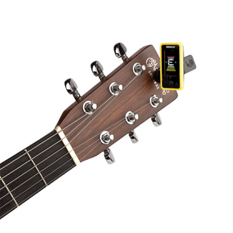 D'Addario Eclipse Headstock Clip-on Tuner, Yellow - Image 3