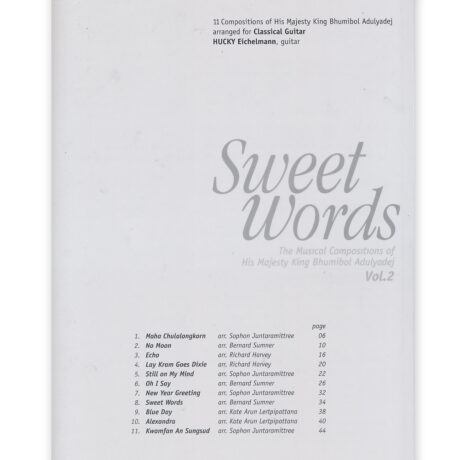 "Sweet Words" The Music of His Majesty King Bhumibol Adulyadej of Thailand Vol.2 (Book/CD) - Image 2