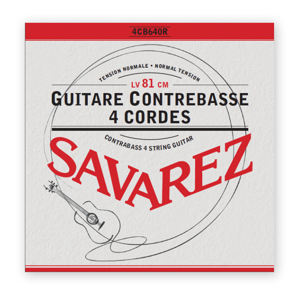 Savarez 4CB640R Contrabass 4 strings guitar 81cm, Normal Tension Full Set