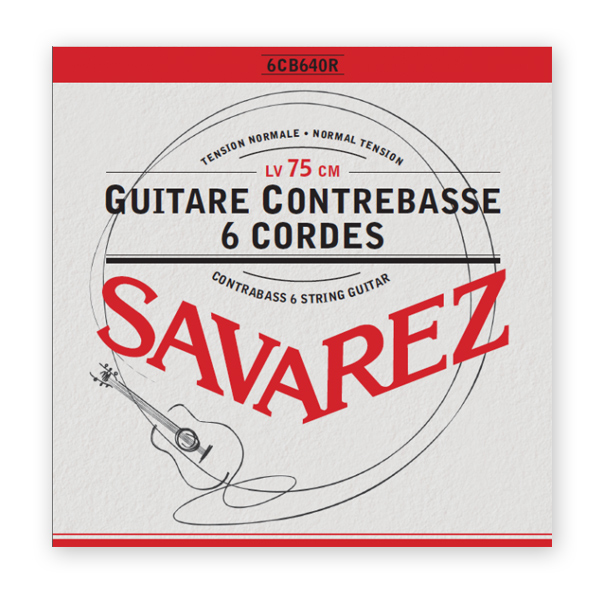 Savarez 6CB640R Contrabass 6 strings guitar 75cm, Normal Tension Full Set